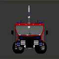 Red Fire Truck With Extended Ladder And Emergency Rescue Equipment